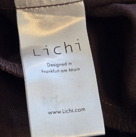 Lichi Women's High Waist Pleated Top Loose Fit Wide Leg Pants - Picture 14 of 16